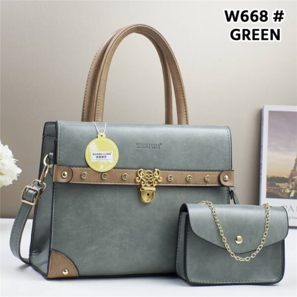 Fashion 2pcs leather in style handbags - Image 5