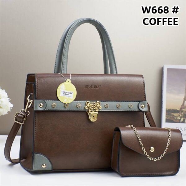 Fashion 2pcs leather in style handbags - Image 4